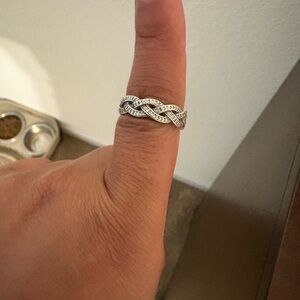 Pandora Silver Braided Ring